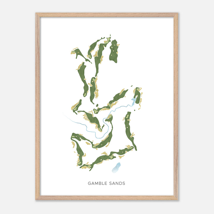 Print of Gamble Sands Modern Map