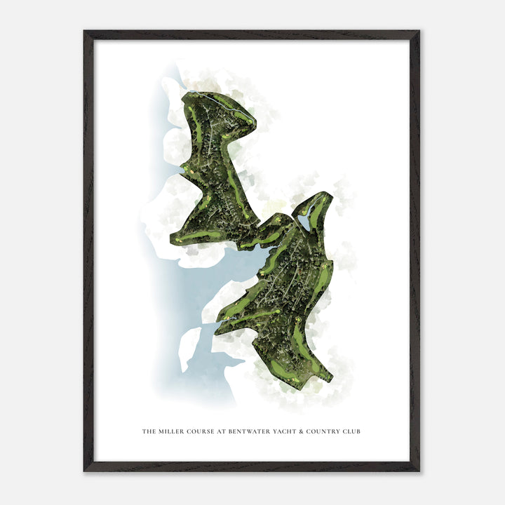 Print of The Miller Course At Bentwater Yacht &amp; Country Club Classic Map