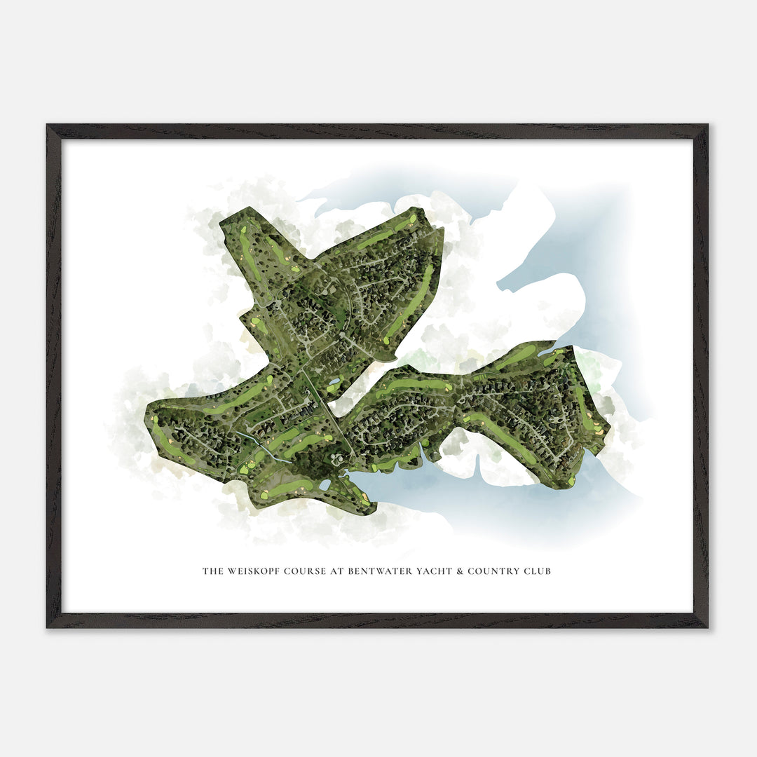 Print of The Weiskopf Course At Bentwater Yacht &amp; Country Club Classic Map