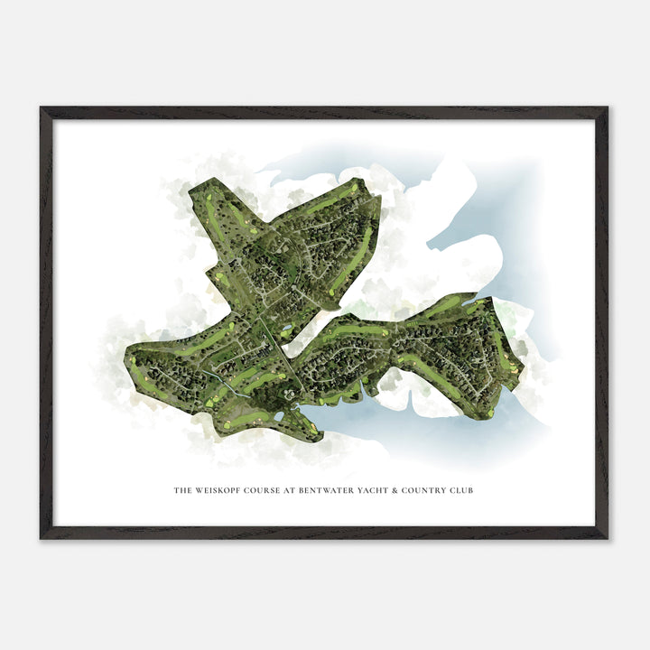 Print of The Weiskopf Course At Bentwater Yacht &amp; Country Club Classic Map