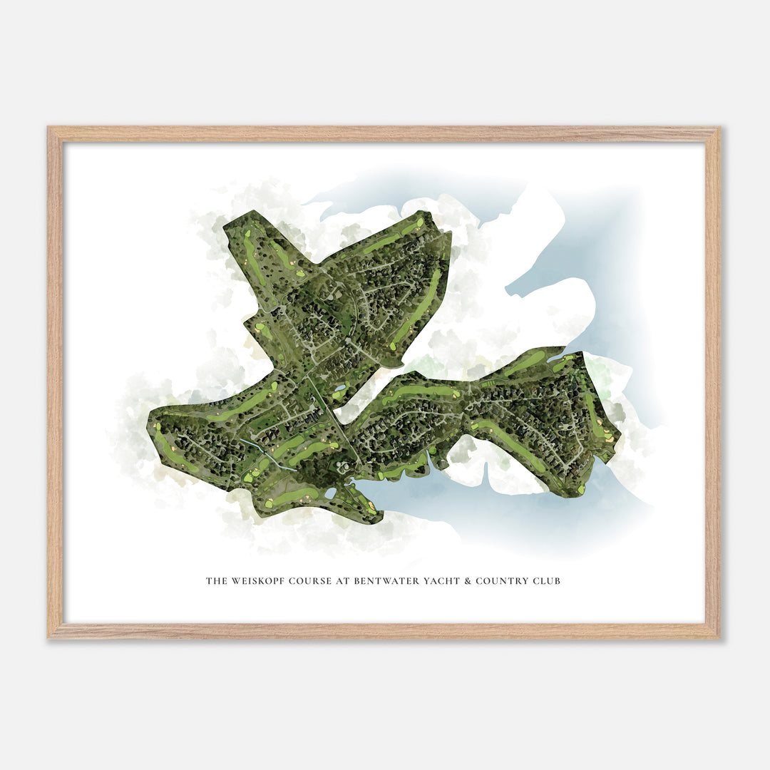 Print of The Weiskopf Course At Bentwater Yacht &amp; Country Club Classic Map