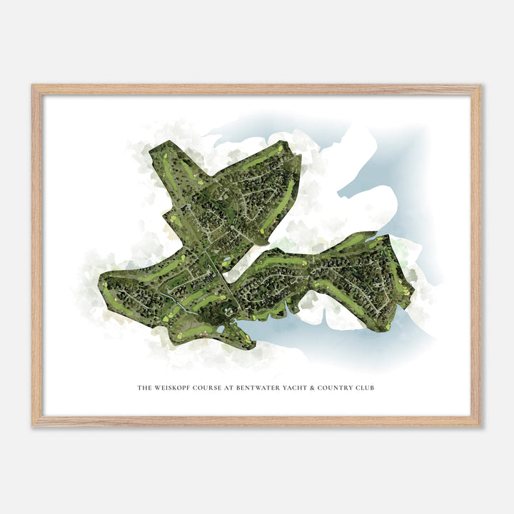Print of The Weiskopf Course At Bentwater Yacht &amp; Country Club Classic Map