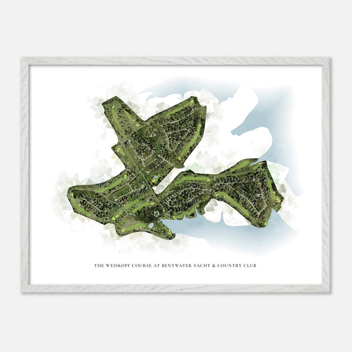 Print of The Weiskopf Course At Bentwater Yacht &amp; Country Club Classic Map