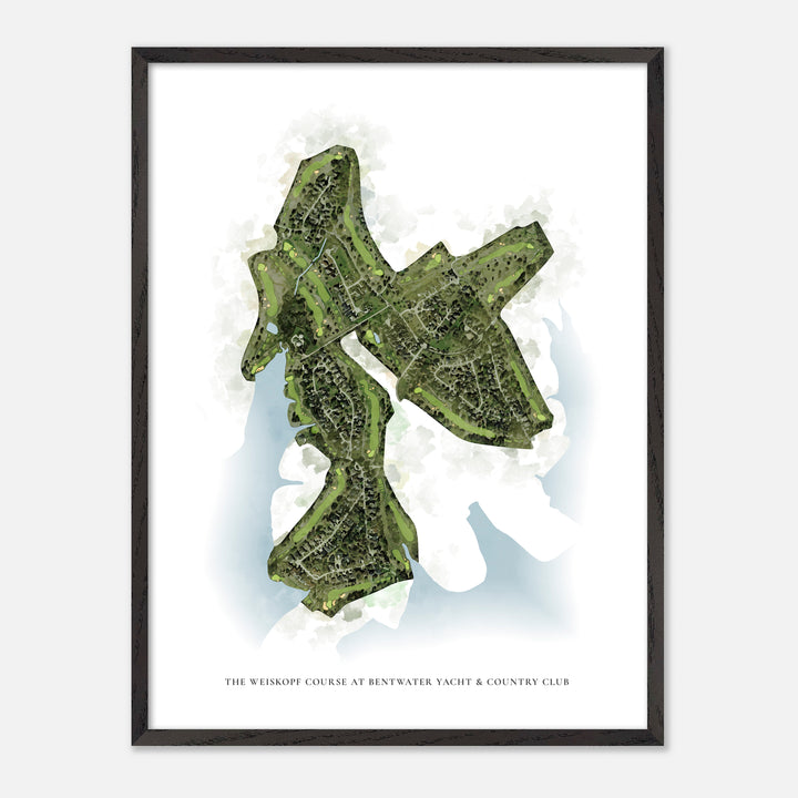 Print of The Weiskopf Course At Bentwater Yacht &amp; Country Club Classic Map