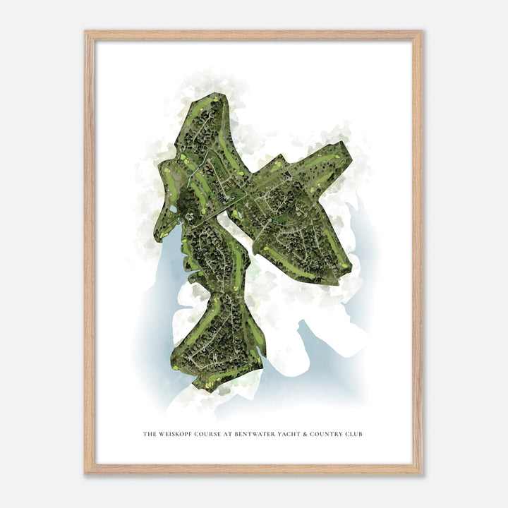 Print of The Weiskopf Course At Bentwater Yacht &amp; Country Club Classic Map