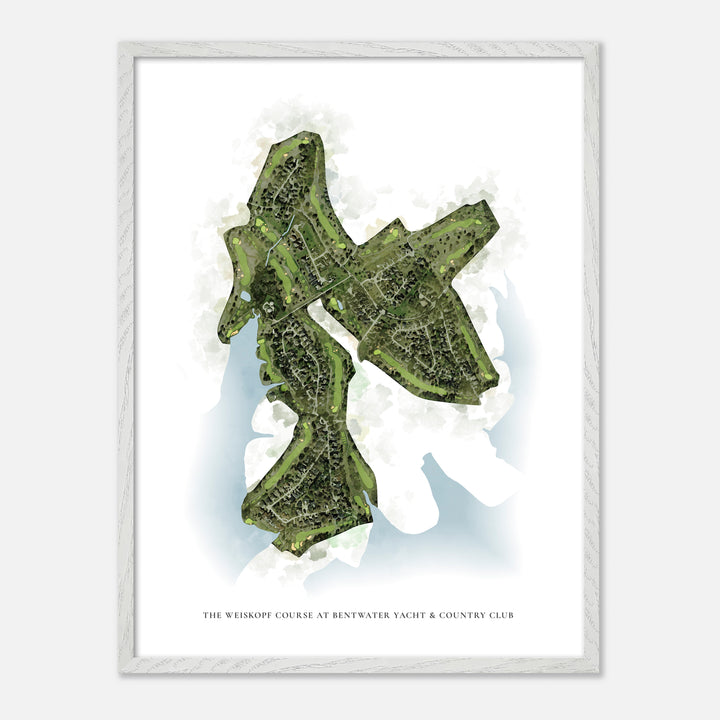 Print of The Weiskopf Course At Bentwater Yacht &amp; Country Club Classic Map