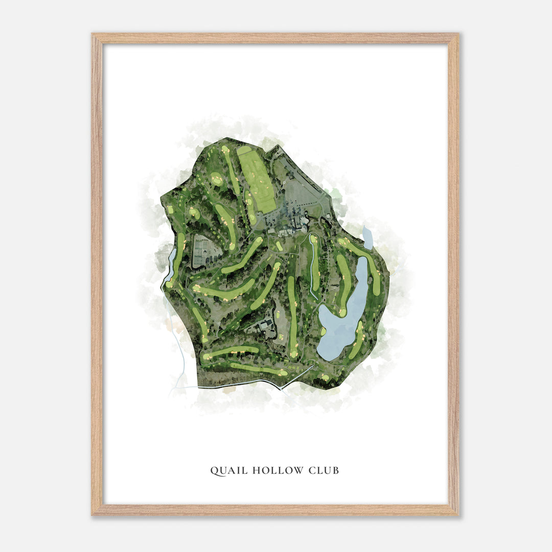 Print of Quail Hollow Club Classic Map