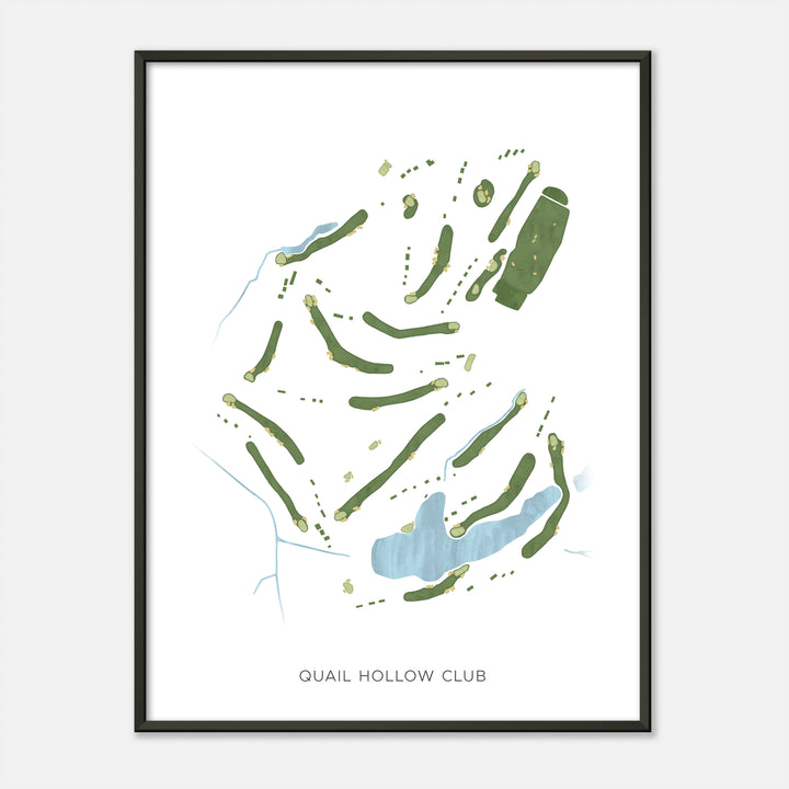 Print of Quail Hollow Club Modern Map