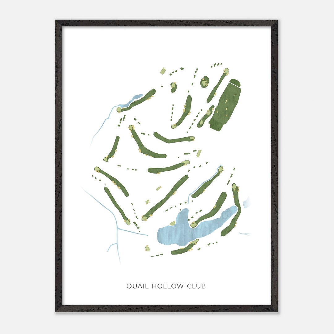 Print of Quail Hollow Club Modern Map