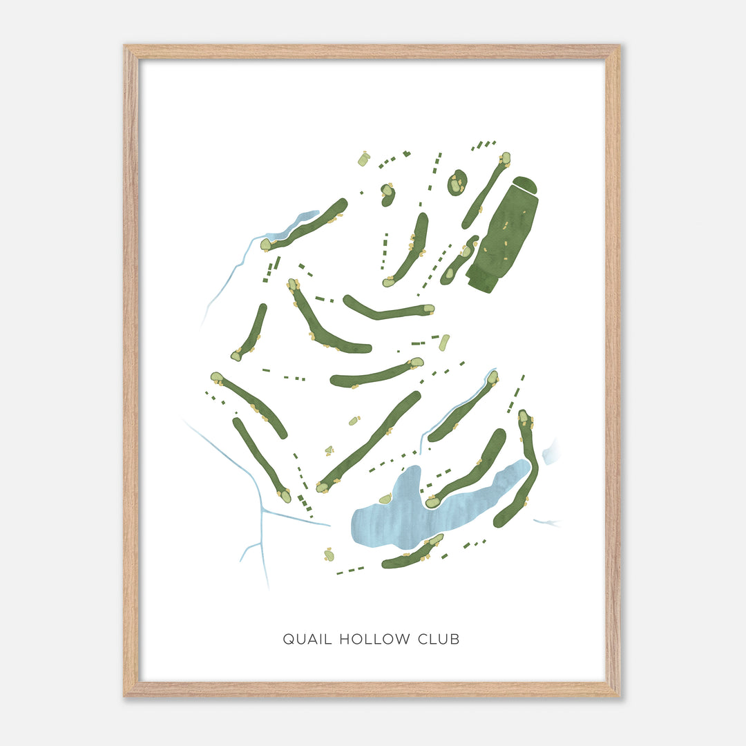 Print of Quail Hollow Club Modern Map