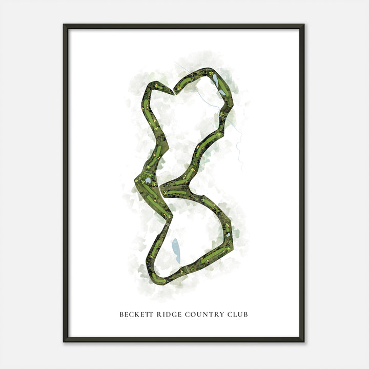 Print of Beckett Ridge Country Club Classic Map
