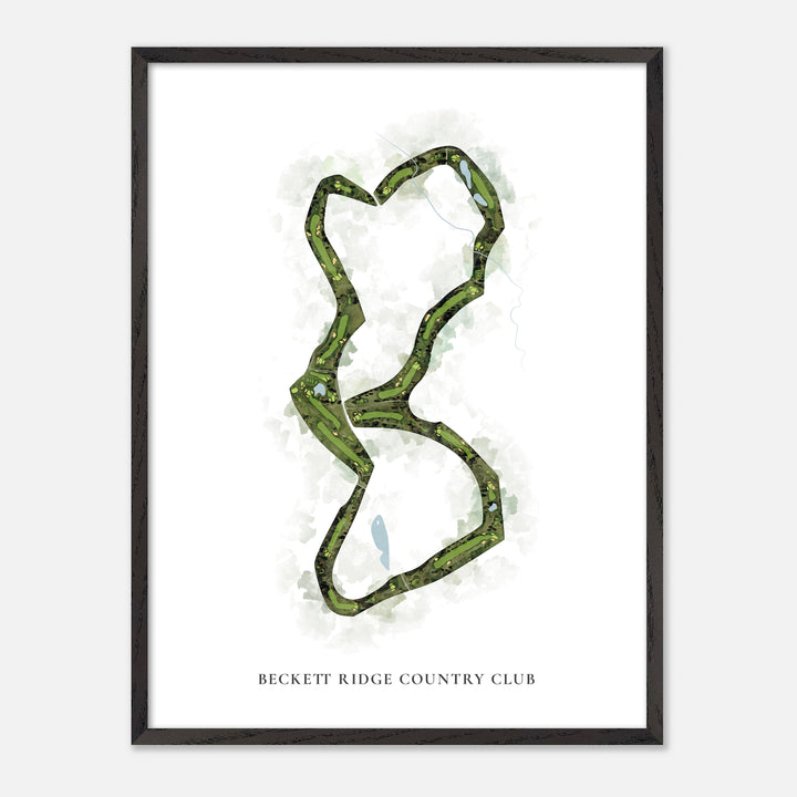 Print of Beckett Ridge Country Club Classic Map