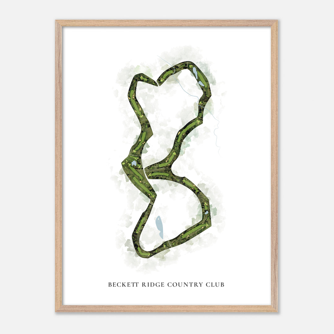 Print of Beckett Ridge Country Club Classic Map