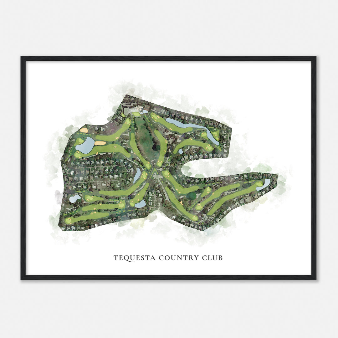 Print of Tequesta Country Club Classic Map