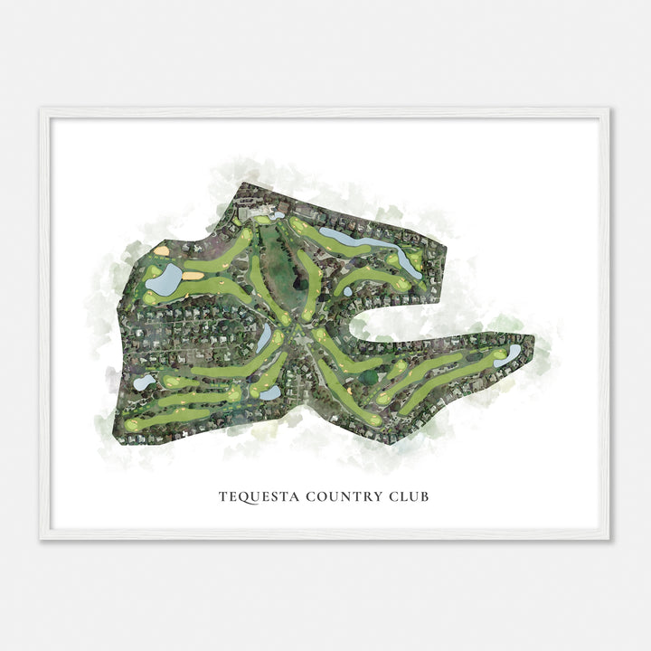 Print of Tequesta Country Club Classic Map