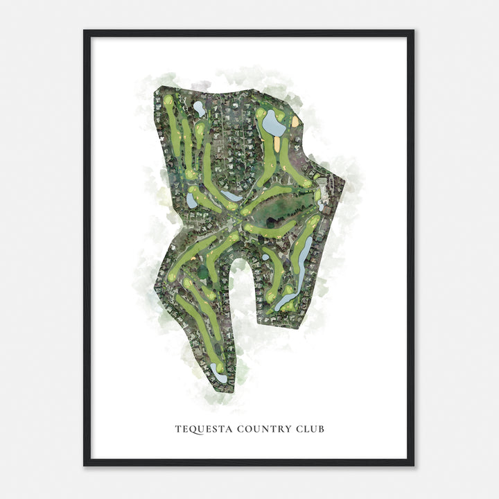 Print of Tequesta Country Club Classic Map