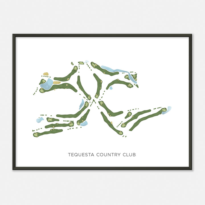 Print of Tequesta Country Club Modern Map