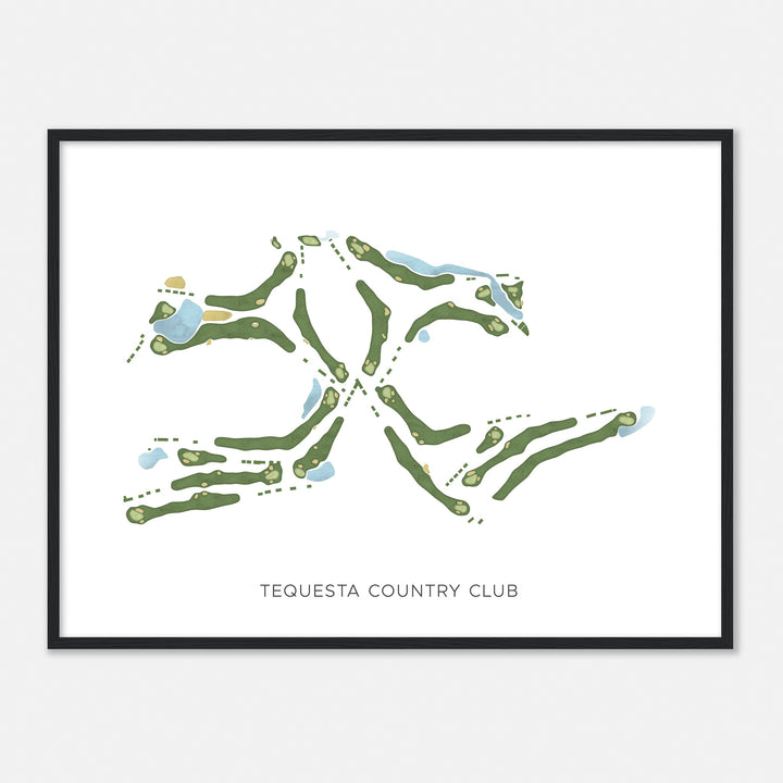 Print of Tequesta Country Club Modern Map