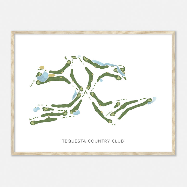 Print of Tequesta Country Club Modern Map