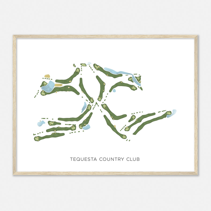 Print of Tequesta Country Club Modern Map