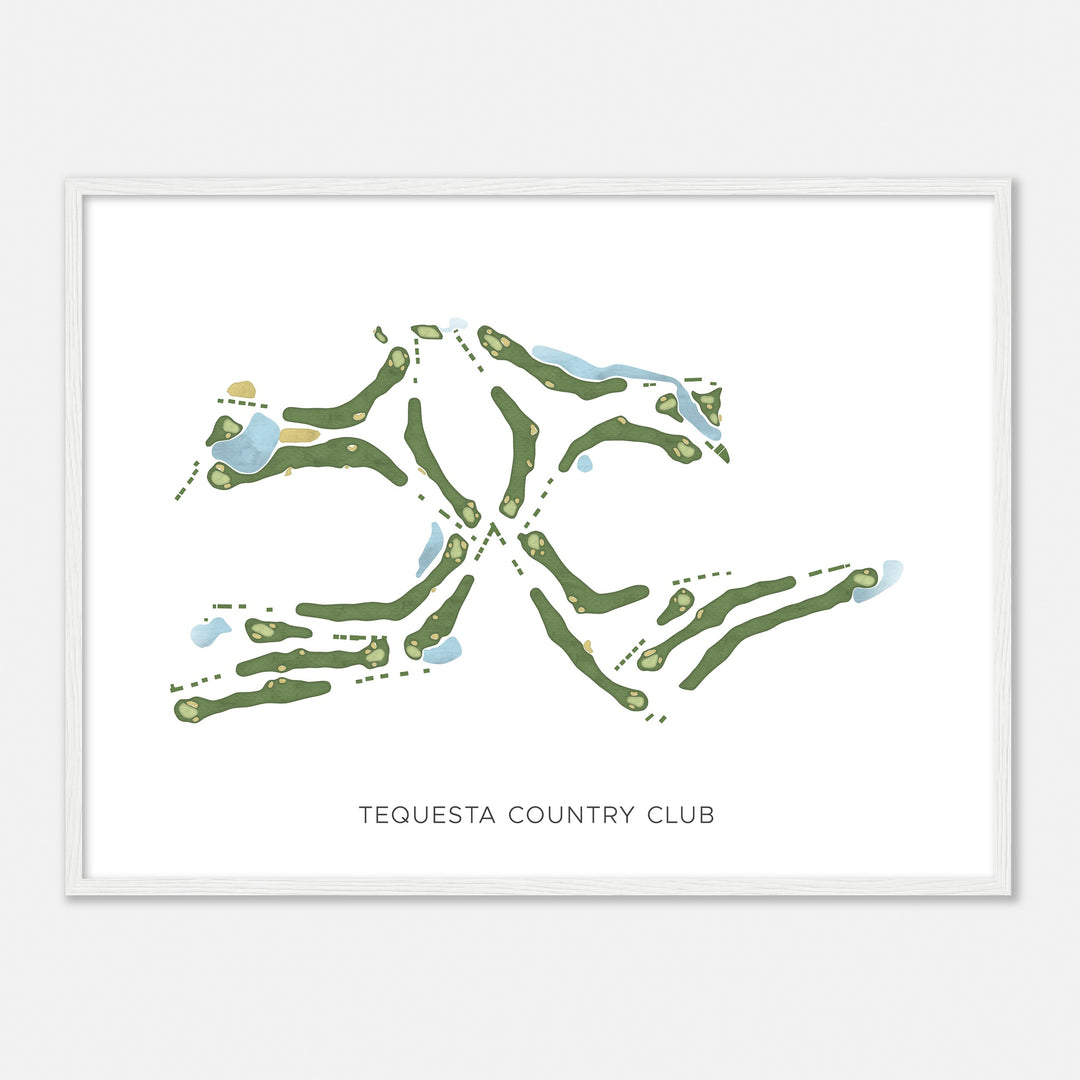 Print of Tequesta Country Club Modern Map