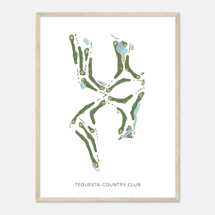 Print of Tequesta Country Club Modern Map