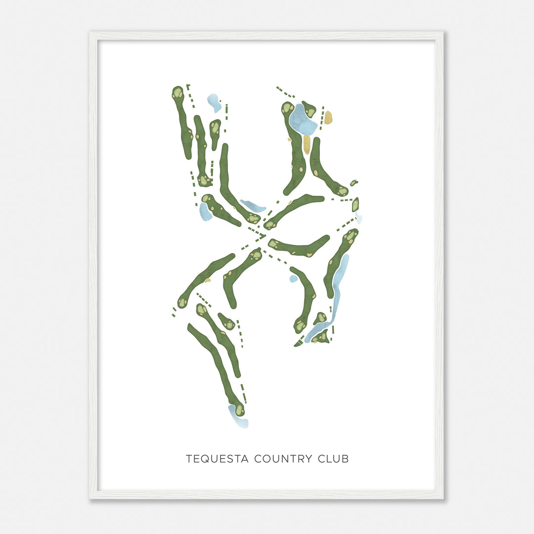 Print of Tequesta Country Club Modern Map