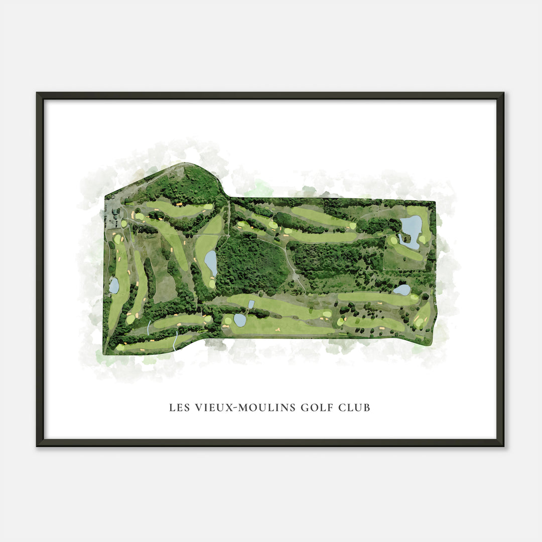 Print of Les Vieux-Moulins Golf Club Classic Map