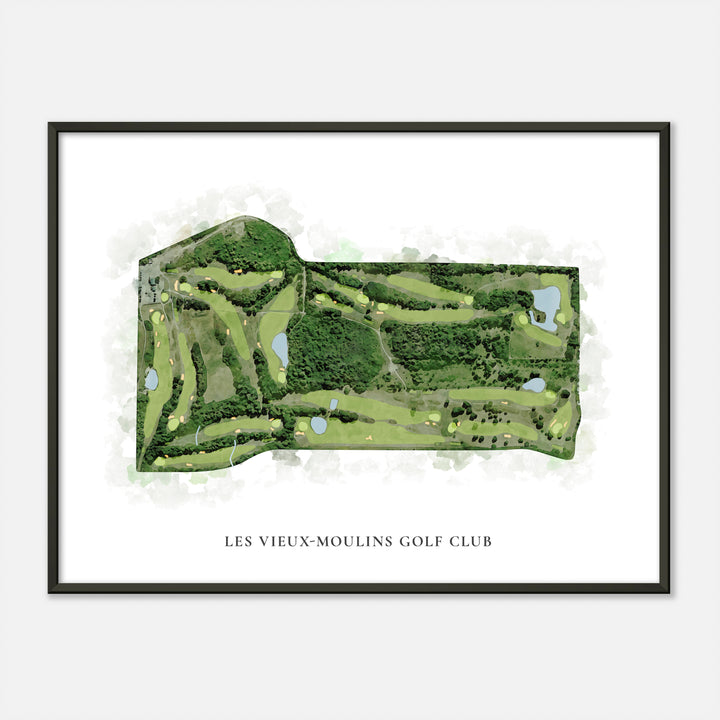 Print of Les Vieux-Moulins Golf Club Classic Map