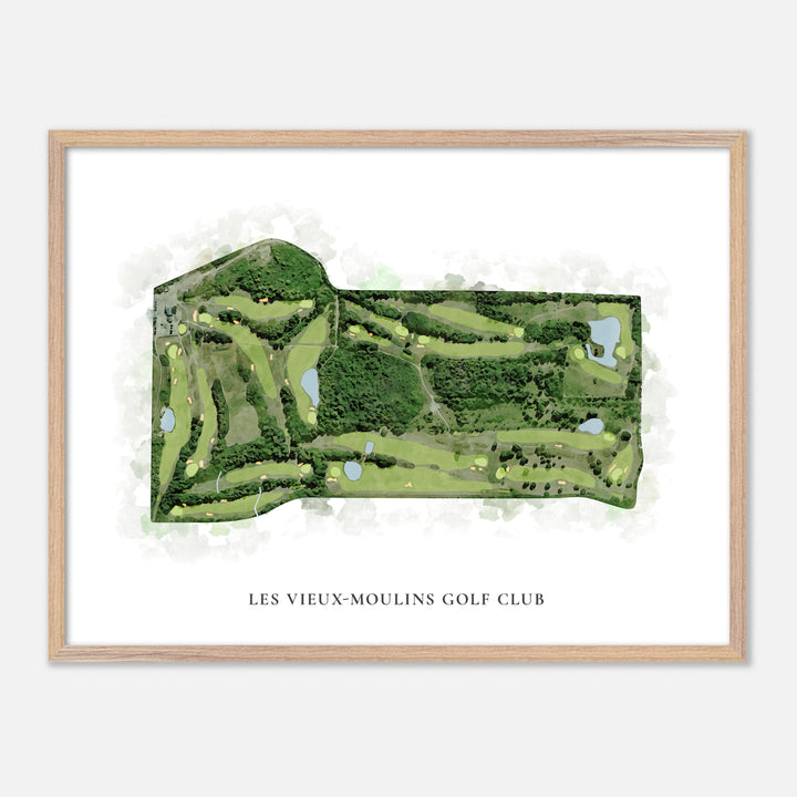 Print of Les Vieux-Moulins Golf Club Classic Map
