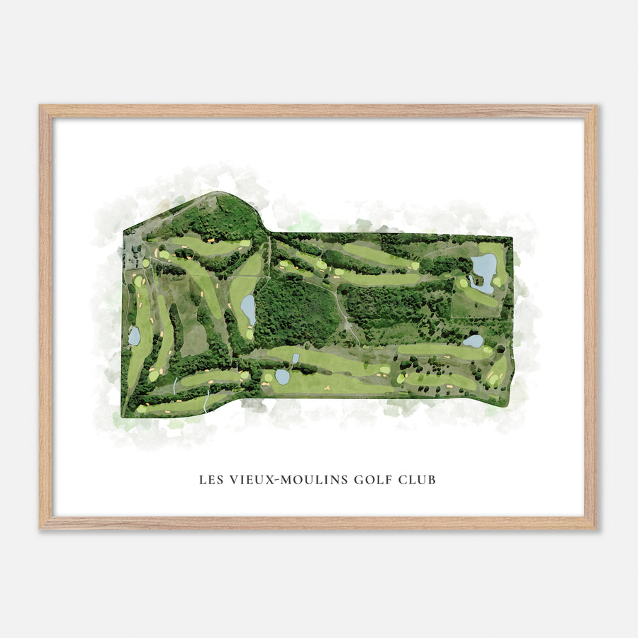 Print of Les Vieux-Moulins Golf Club Classic Map