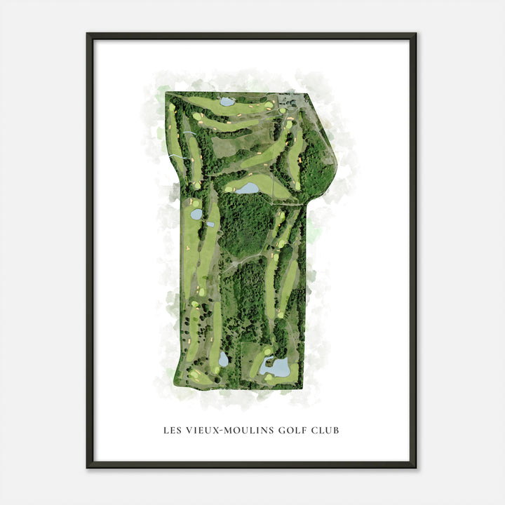Print of Les Vieux-Moulins Golf Club Classic Map
