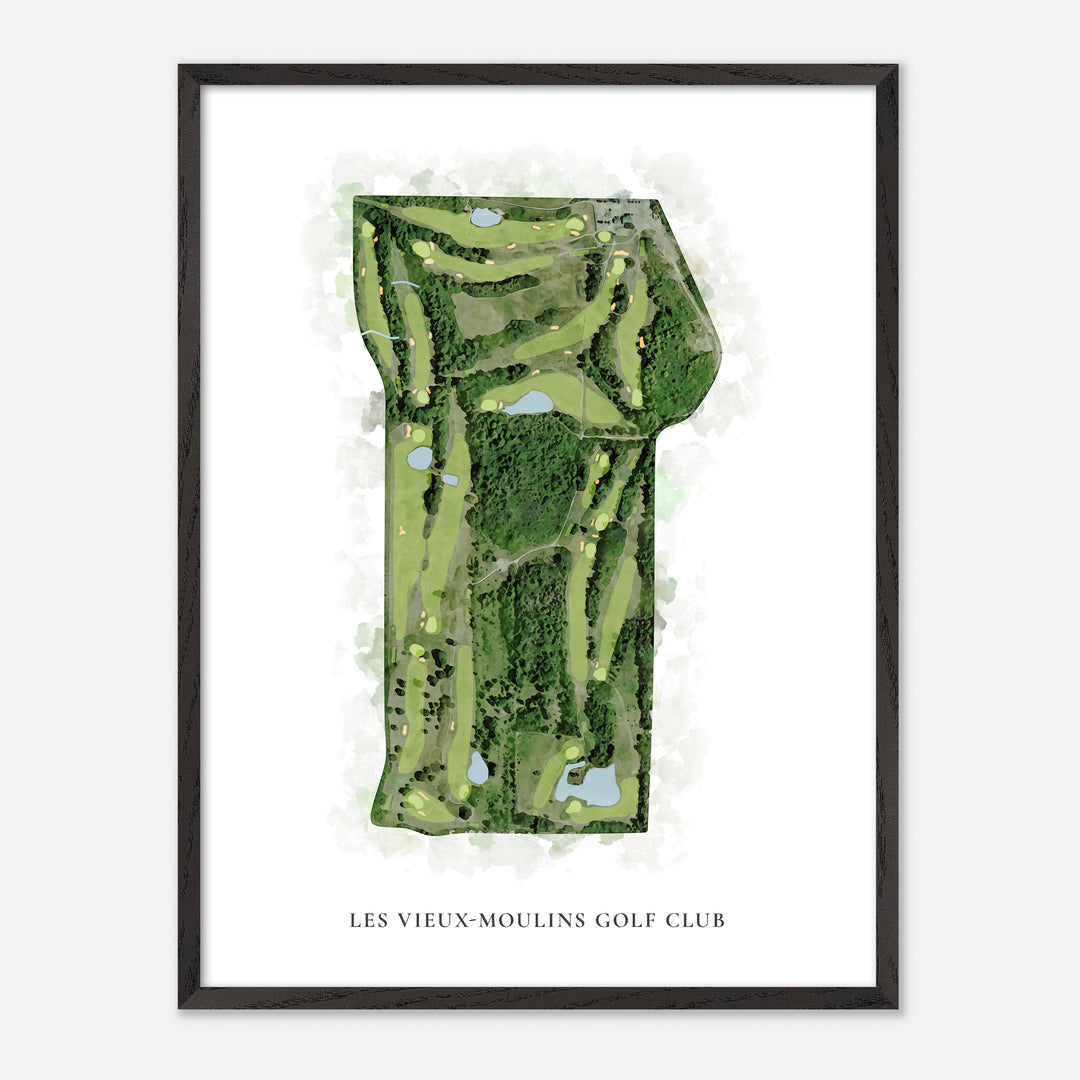 Print of Les Vieux-Moulins Golf Club Classic Map