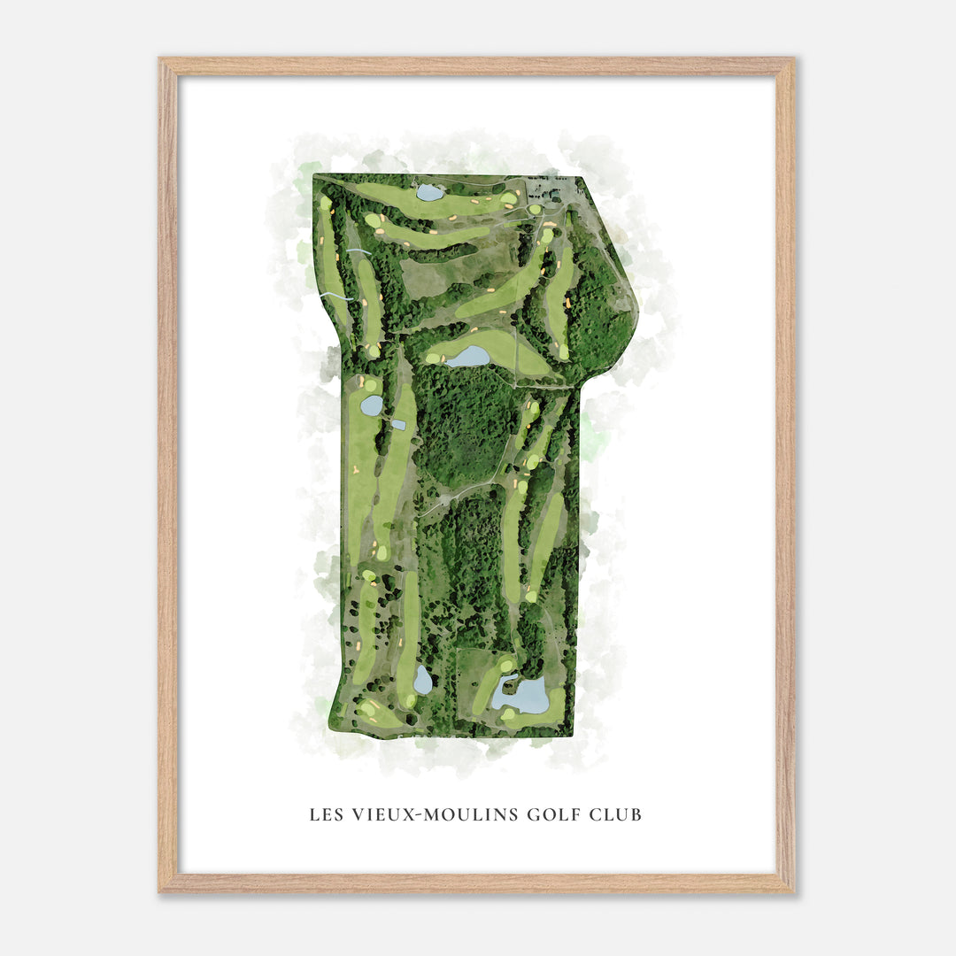 Print of Les Vieux-Moulins Golf Club Classic Map