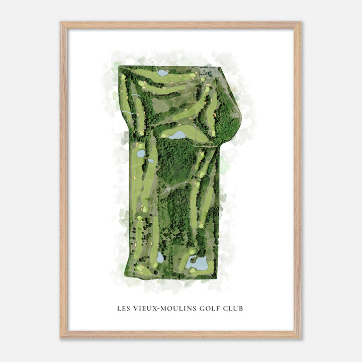 Print of Les Vieux-Moulins Golf Club Classic Map