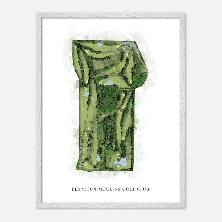 Print of Les Vieux-Moulins Golf Club Classic Map