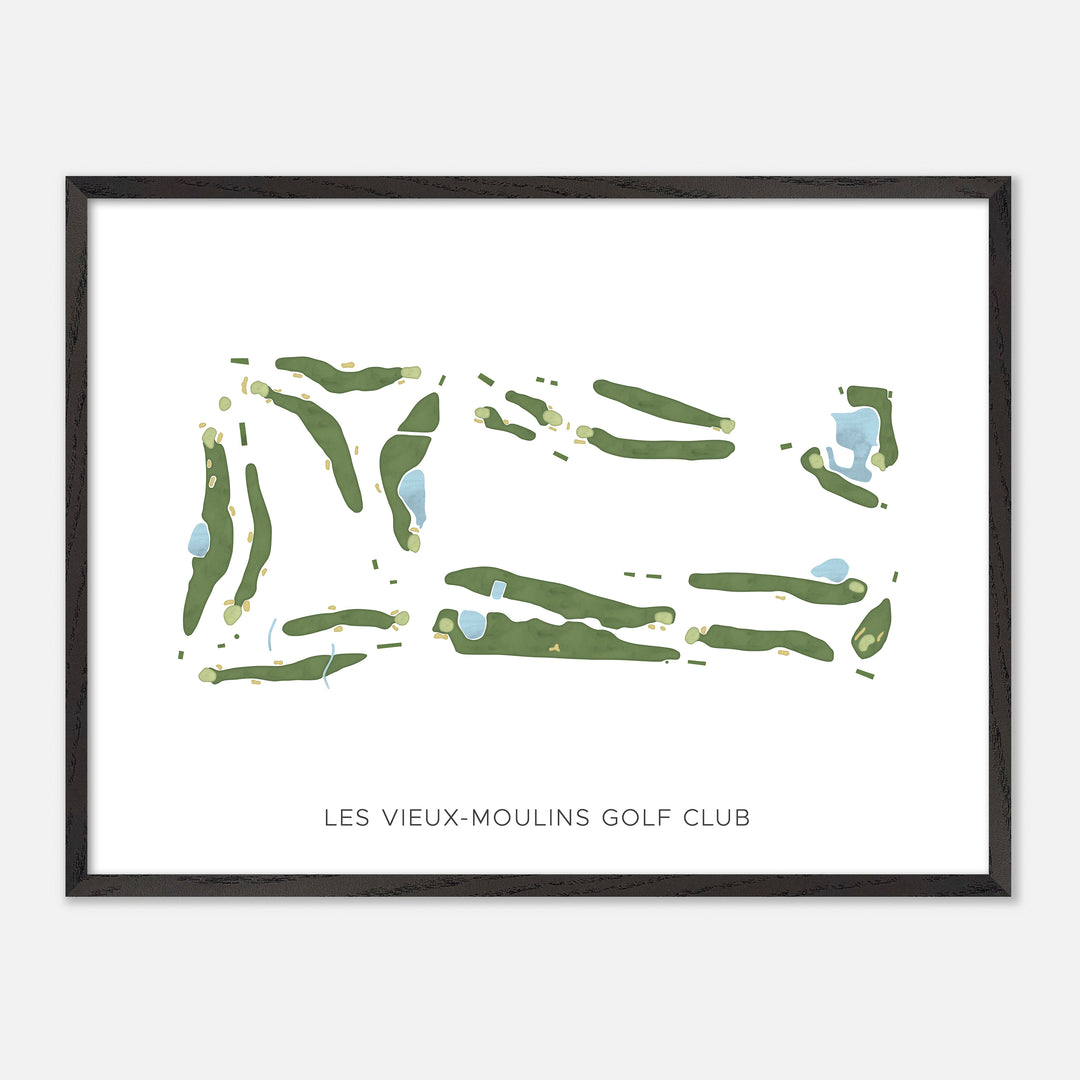 Print of Les Vieux-Moulins Golf Club Modern Map
