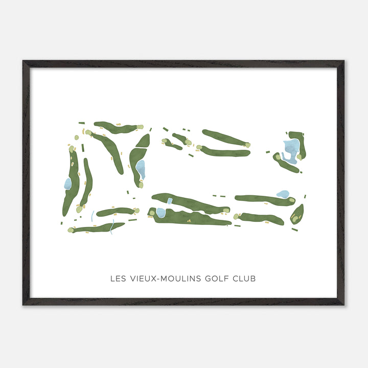 Print of Les Vieux-Moulins Golf Club Modern Map