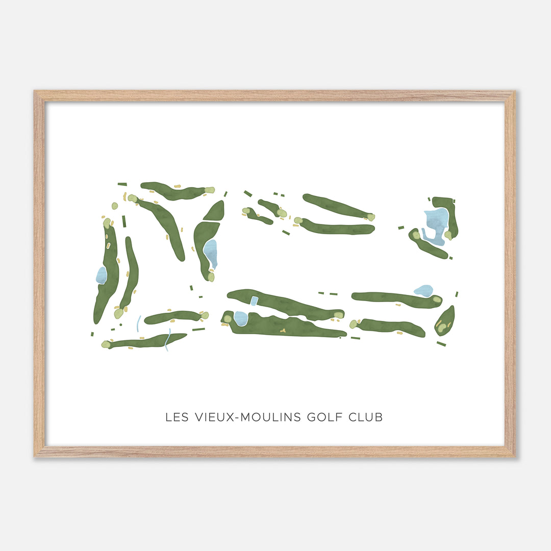 Print of Les Vieux-Moulins Golf Club Modern Map