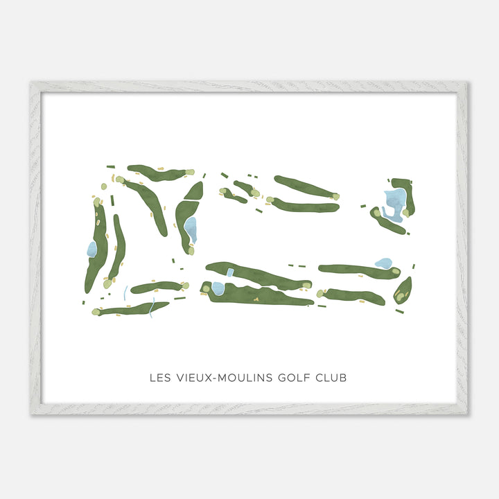 Print of Les Vieux-Moulins Golf Club Modern Map