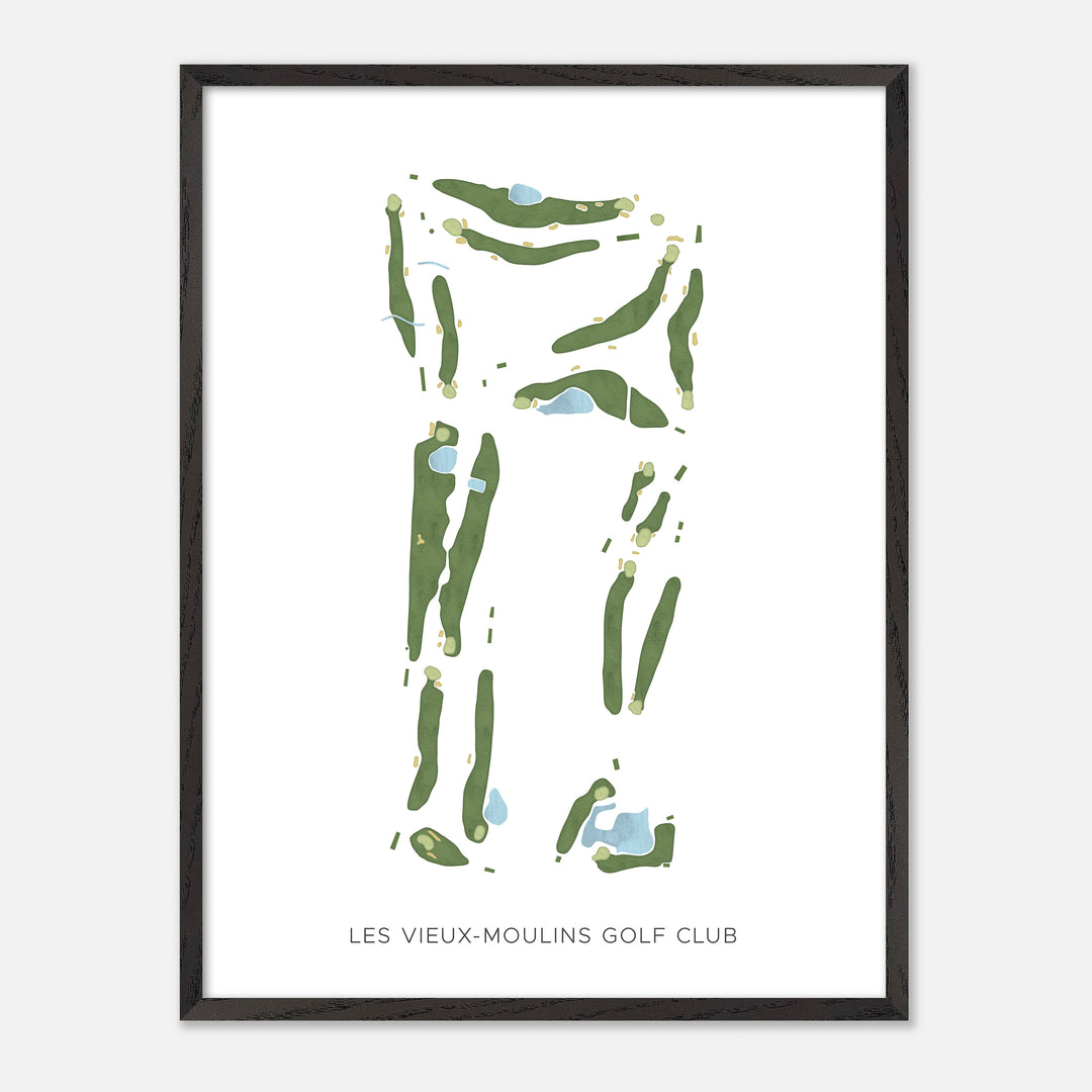 Print of Les Vieux-Moulins Golf Club Modern Map