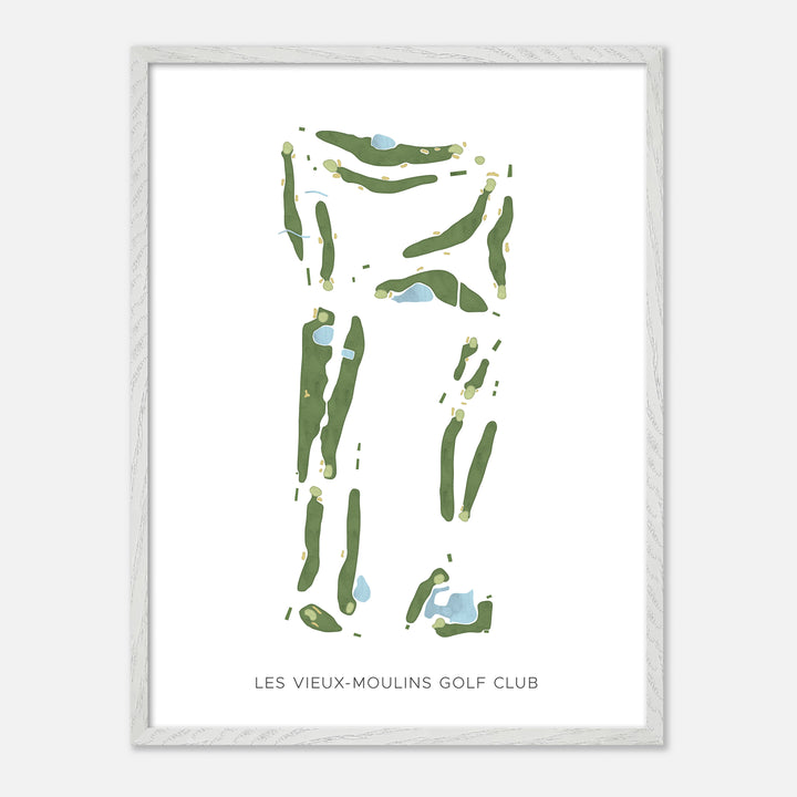 Print of Les Vieux-Moulins Golf Club Modern Map