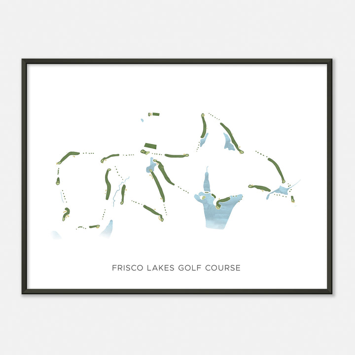 Print of Frisco Lakes Golf Course Modern Map