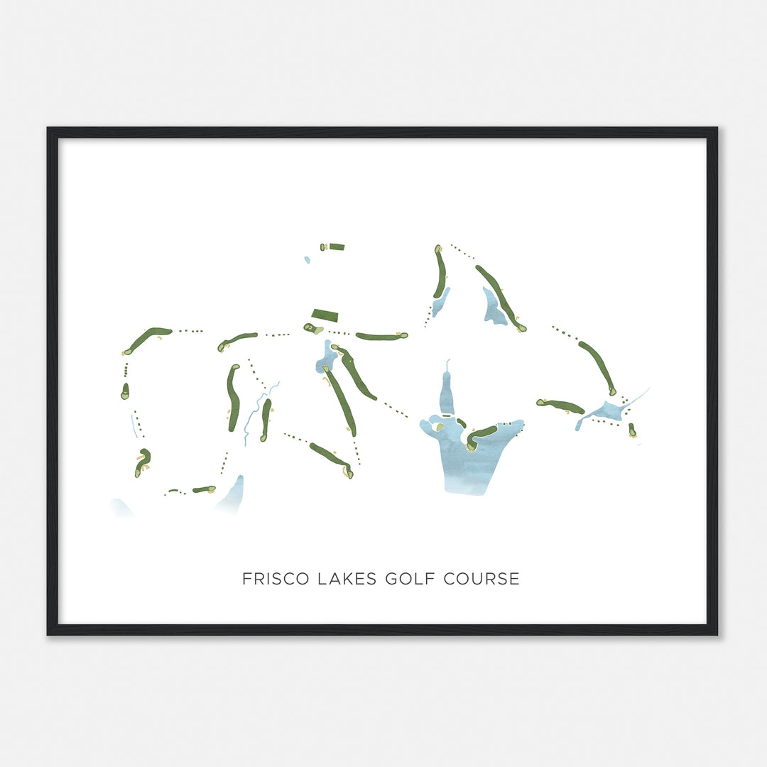 Print of Frisco Lakes Golf Course Modern Map
