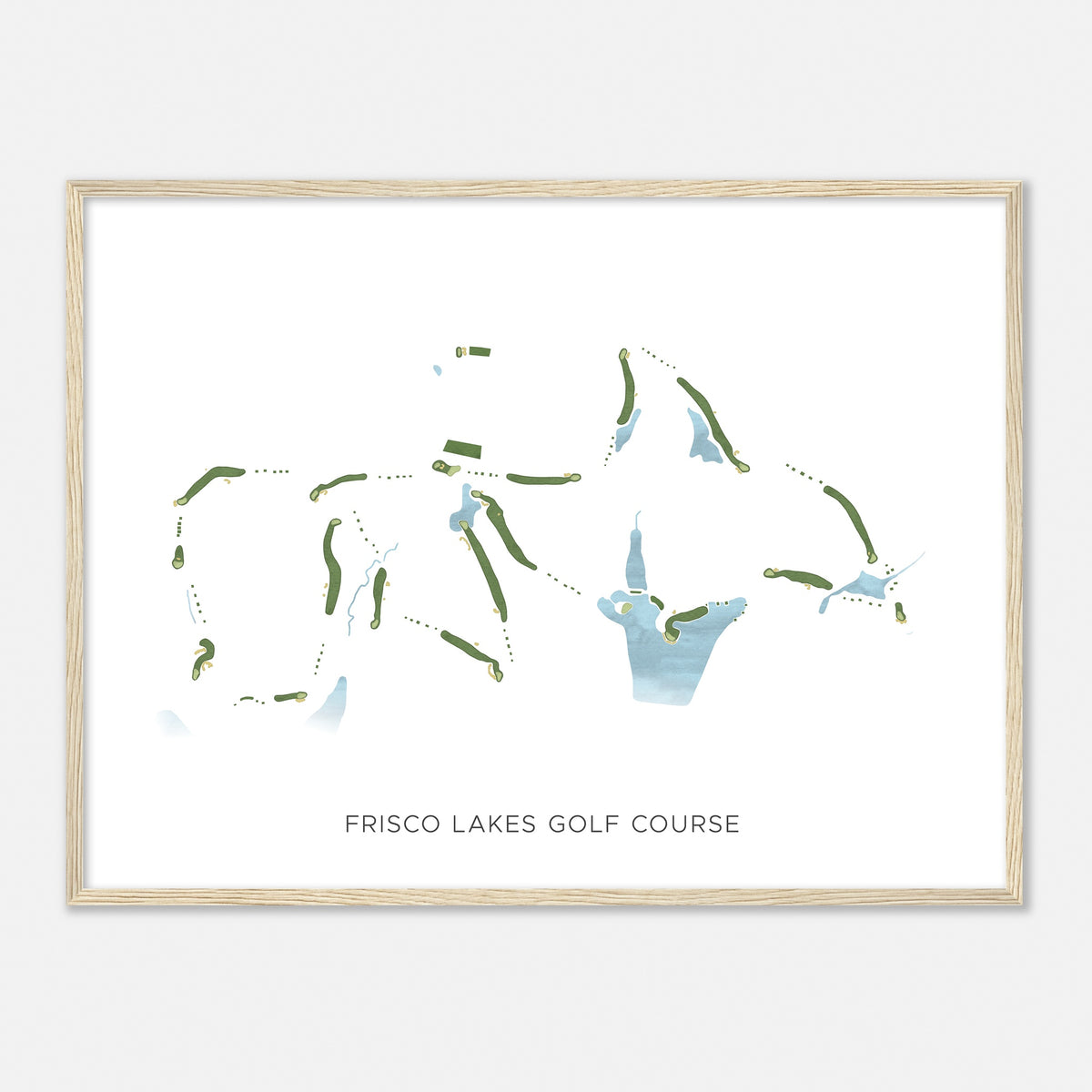 Print of Frisco Lakes Golf Course Modern Map