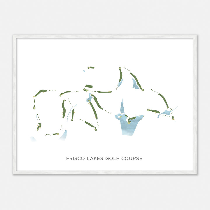Print of Frisco Lakes Golf Course Modern Map