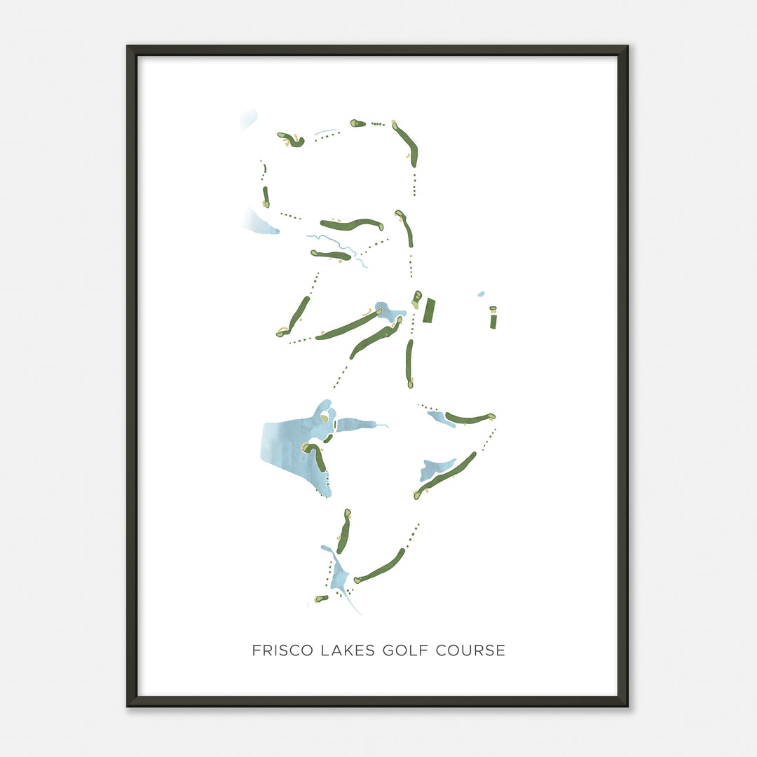 Print of Frisco Lakes Golf Course Modern Map