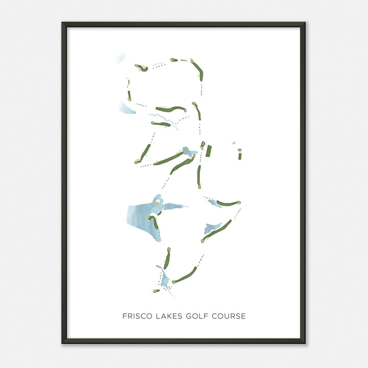 Print of Frisco Lakes Golf Course Modern Map