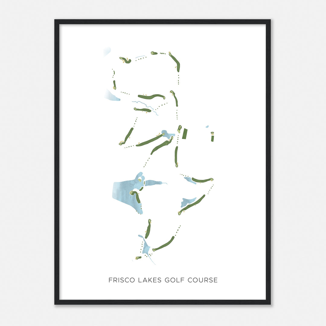 Print of Frisco Lakes Golf Course Modern Map