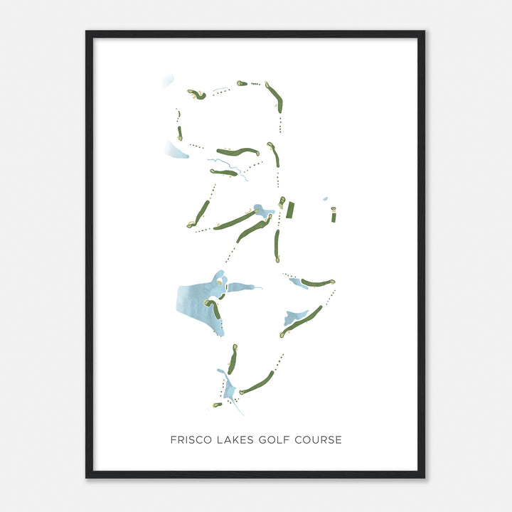 Print of Frisco Lakes Golf Course Modern Map